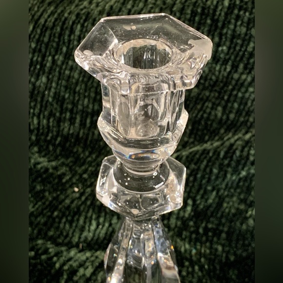 VTG 9" Heisey Imperial Old Williamsburg Clear Glass Candlestick - Picture 11 of 13